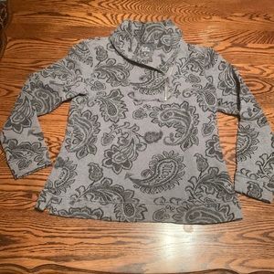 Croft & Barrow grey & black collared sweater/sweatshirt. Size M.